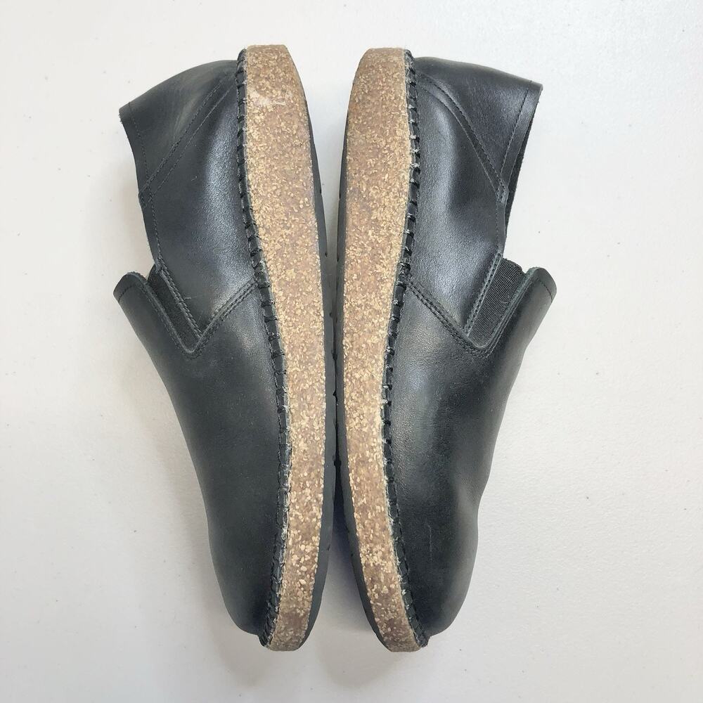 Birkenstock Shoes Women’s 6 Callan Slip On Loafers Black Leather Casual Comfy - Picture 6 of 9